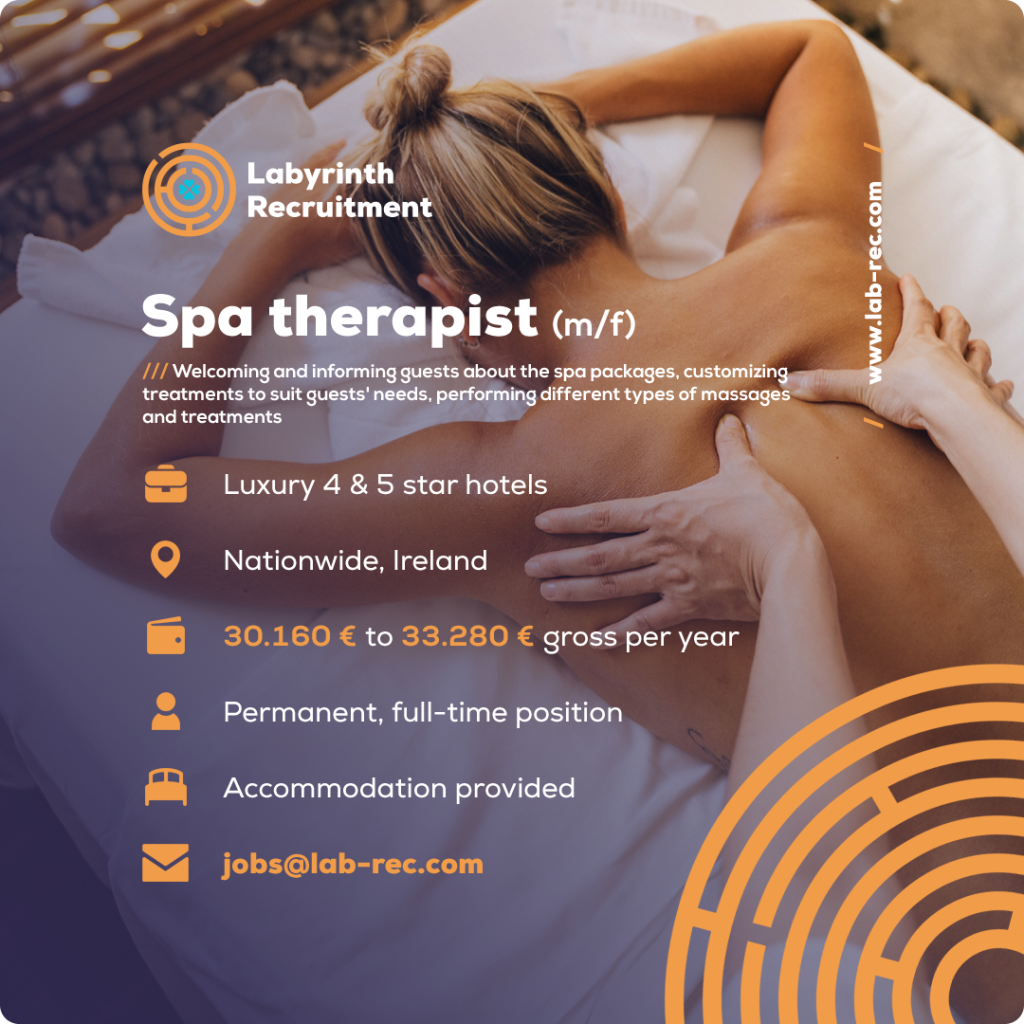 Jobs in Ireland by Labyrinth Recruitment - Spa Therapist