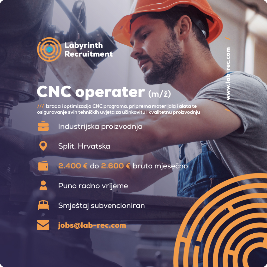 Poslovi u Hrvatskoj by Labyrinth Recruitment - CNC operater