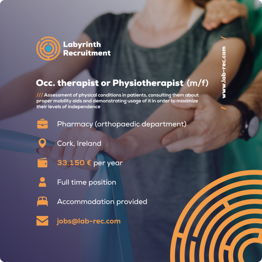 Jobs in Ireland by Labyrinth Recruitment - Occupational therapist - Physiotherapist