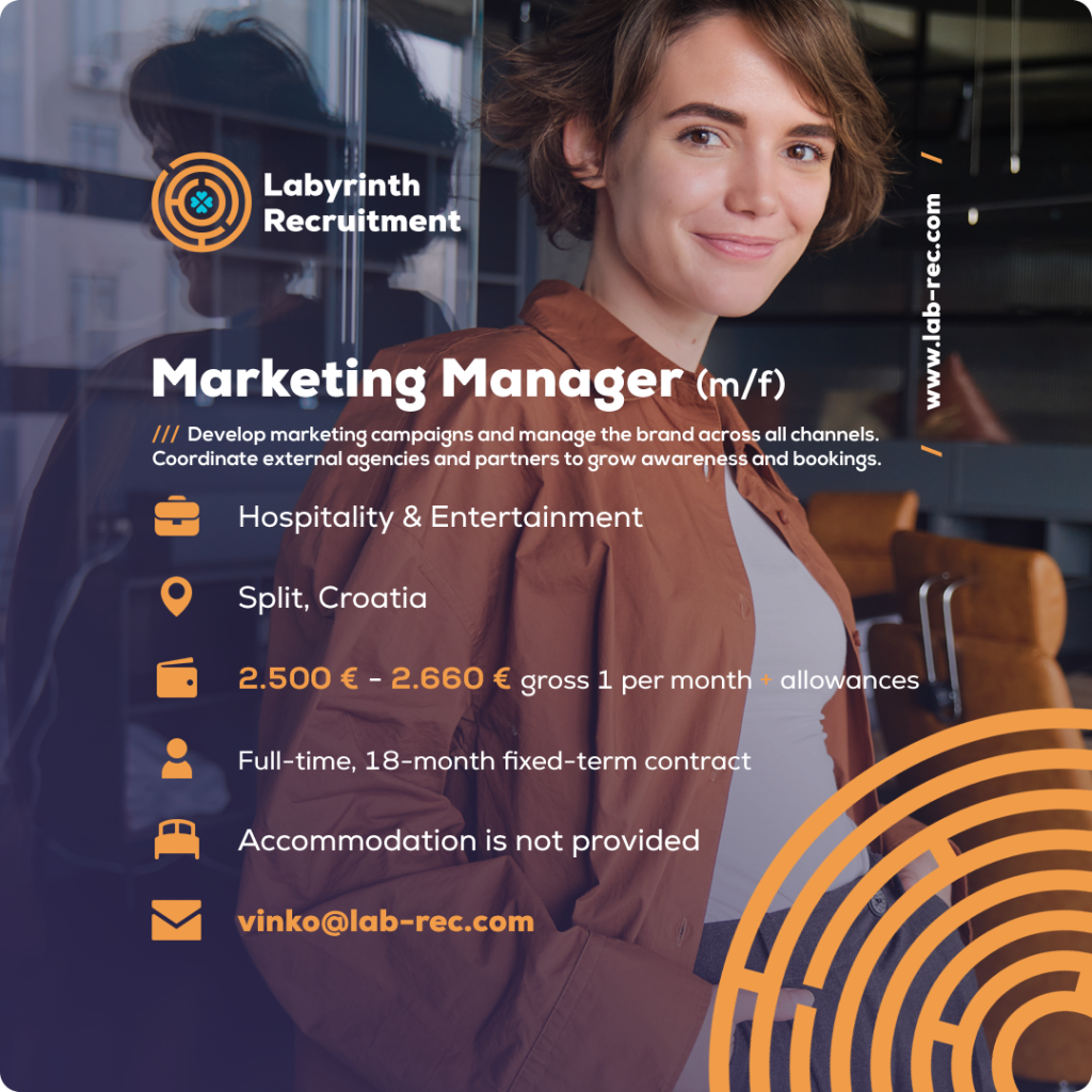 Jobs in Croatia by Labyrinth Recruitment - Marketing Manager